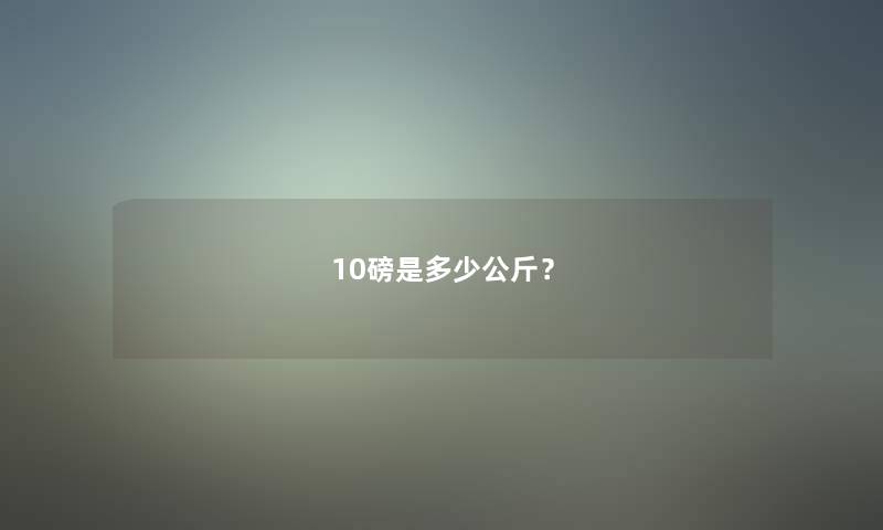 10磅是多少公斤？
