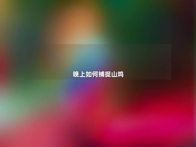 晚上如何捕捉山鸡