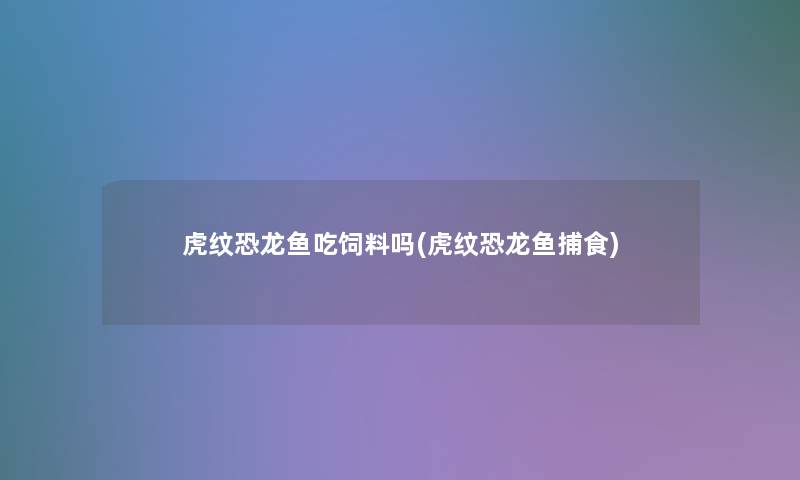 虎纹恐龙鱼吃饲料吗(虎纹恐龙鱼捕食) 虎纹恐龙鱼吃饲料吗(虎纹恐龙鱼捕食)