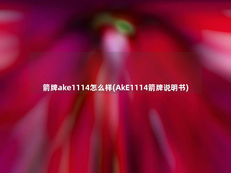 箭牌ake1114怎么样(AkE1114箭牌说明书)