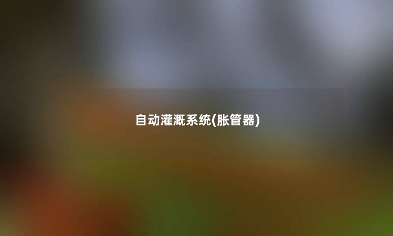 自动灌溉系统(胀管器) 自动灌溉系统(胀管器)