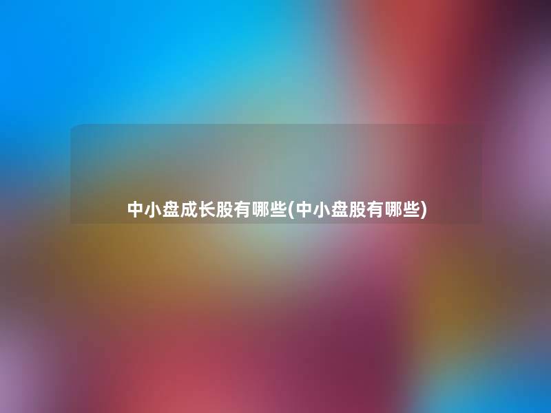 中小盘成长股有哪些(中小盘股有哪些)