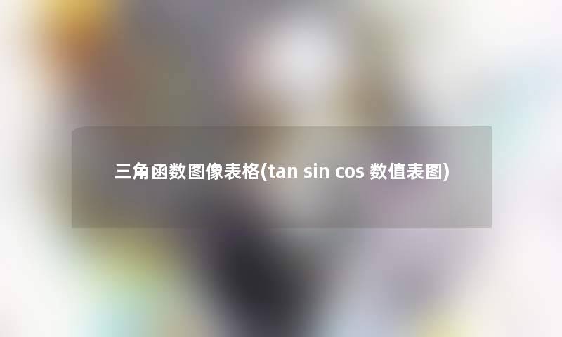 三角函数图像表格(tan sin cos 数值表图) 三角函数图像表格(tan sin cos 数值表图)