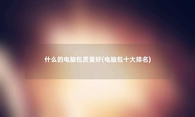 什么的电脑包质量好(电脑包一些推荐) 什么的电脑包质量好(电脑包一些推荐)