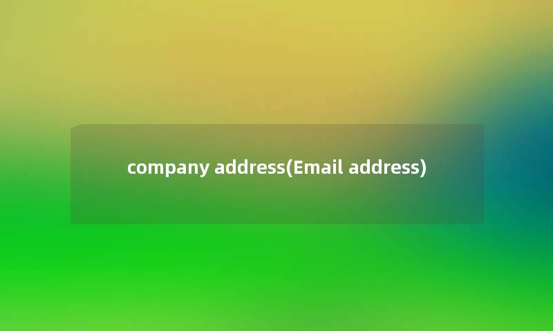 company address(Email address)