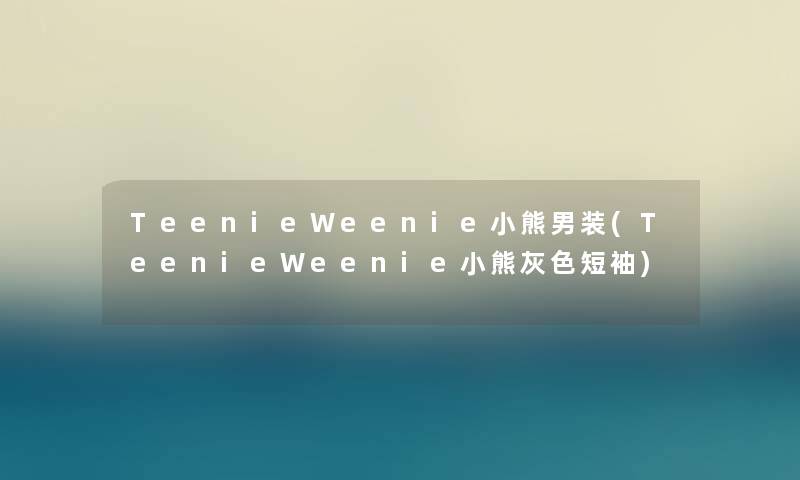 TeenieWeenie小熊男装(TeenieWeenie小熊灰色短袖)