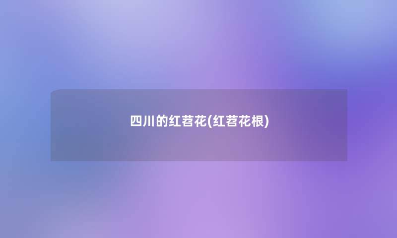 四川的红苕花(红苕花根)